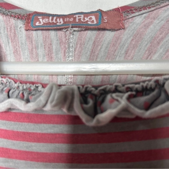 Jelly the Pug Coral & Gray Sophia Dress size 5 - Picture 4 of 6